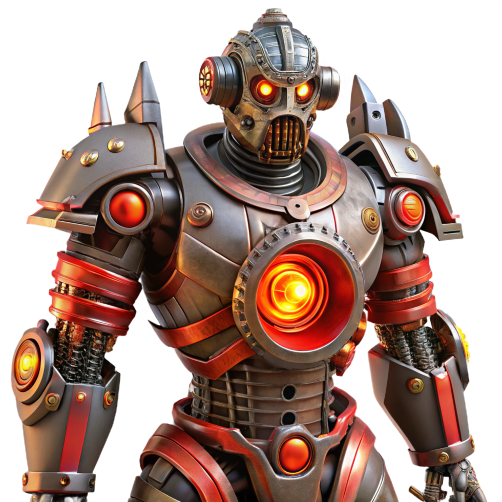 beautiful creative A Steampunk Mecha with Intricate Gears exclusive png