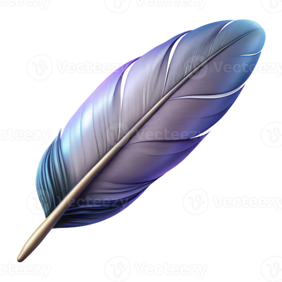 dynamic vibrant A floating feather, light and airy, with intricate details with Transparent Background refined png