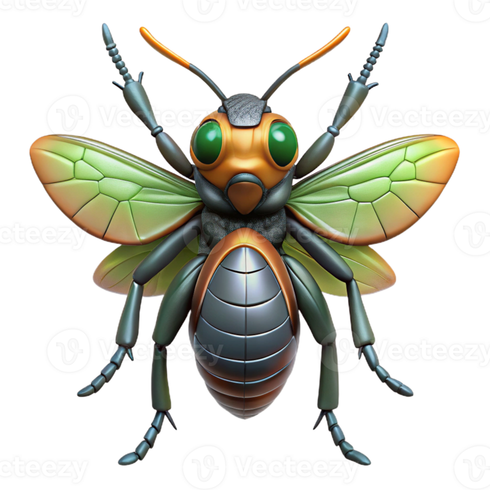 alluring mysterious retro Hyper-specific, professional render of a genetically engineered alien insect, photorealistic, isolated cutout with Transparent Background precision png