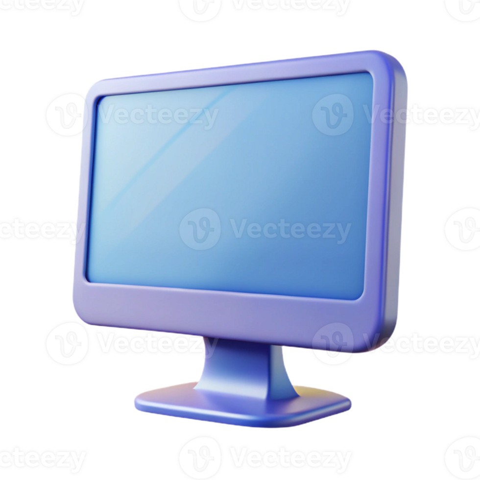 dramatic notable Computer monitor, widescreen display, with Transparent Background png