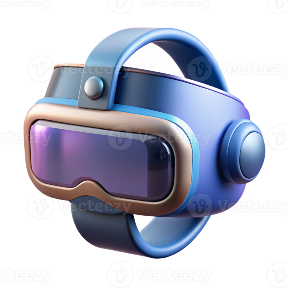 dreamy dazzling Concept art style, isolated cutout of a futuristic virtual reality headset, ultra-detailed with Transparent Background high resolution png