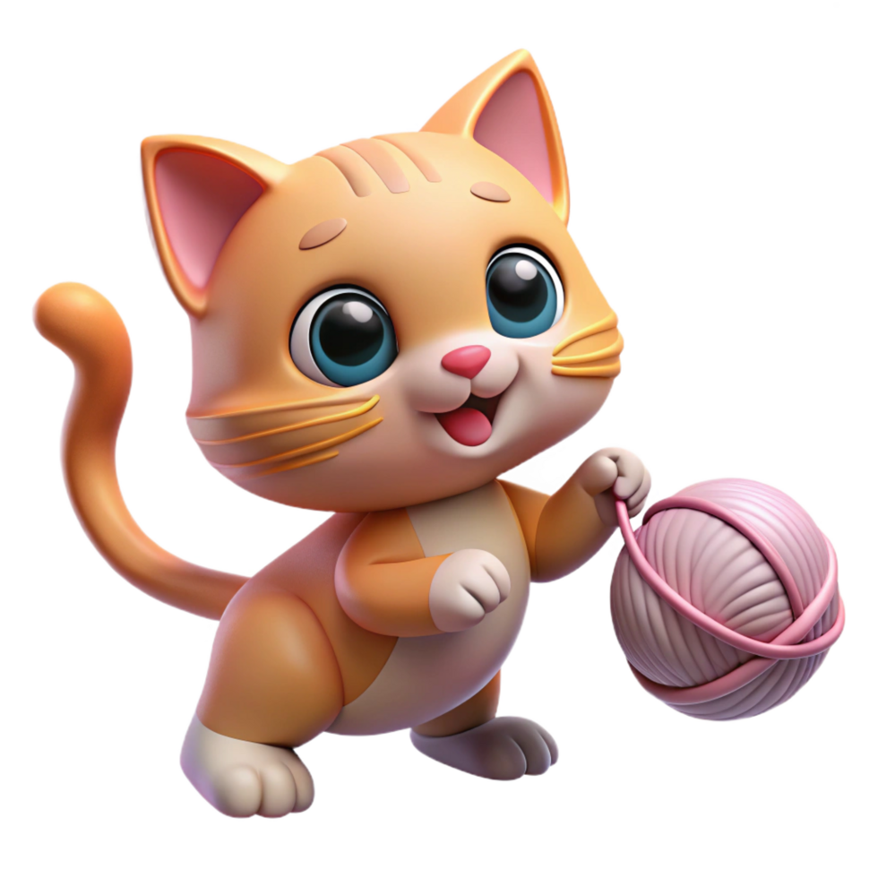 beautiful abstract A Playful Kitten Batting at a Ball of high resolution png