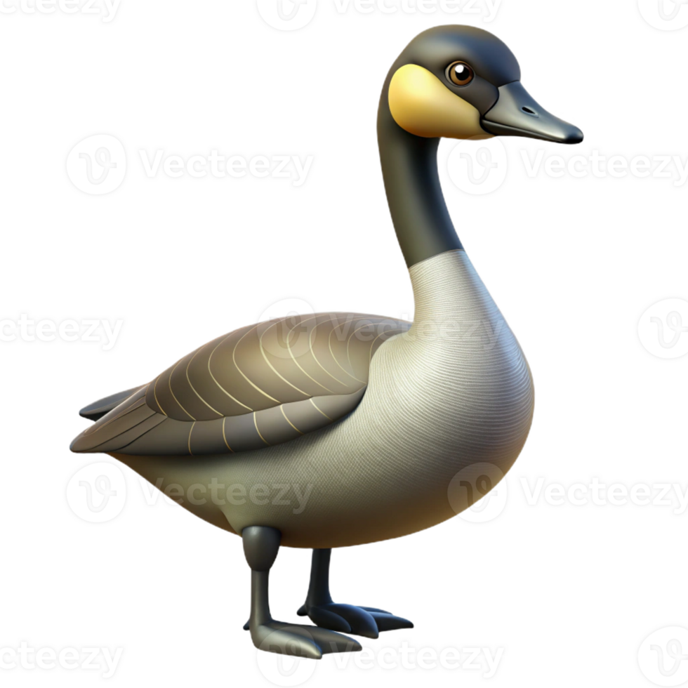 acclaimed traditional Goose, Canada goose, long neck with Transparent Background sharp png