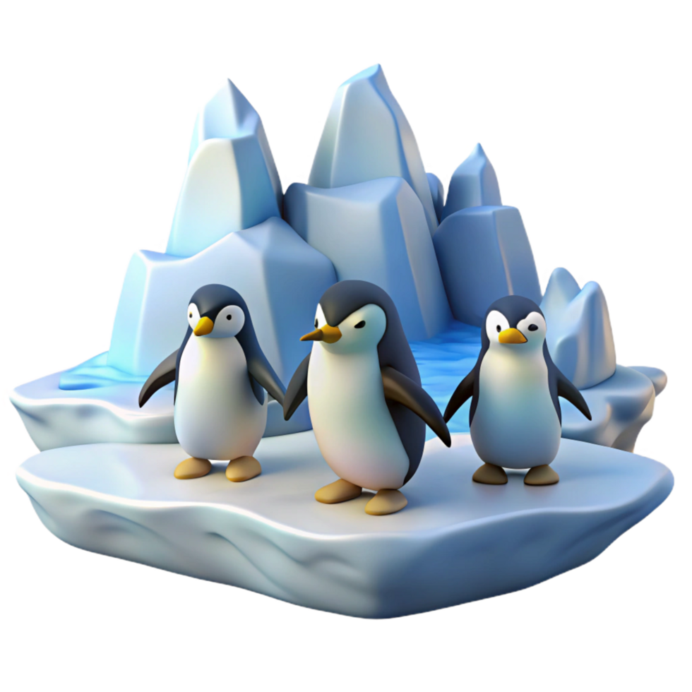 extraordinary traditional A Group of Penguins Waddling Across the authentic png