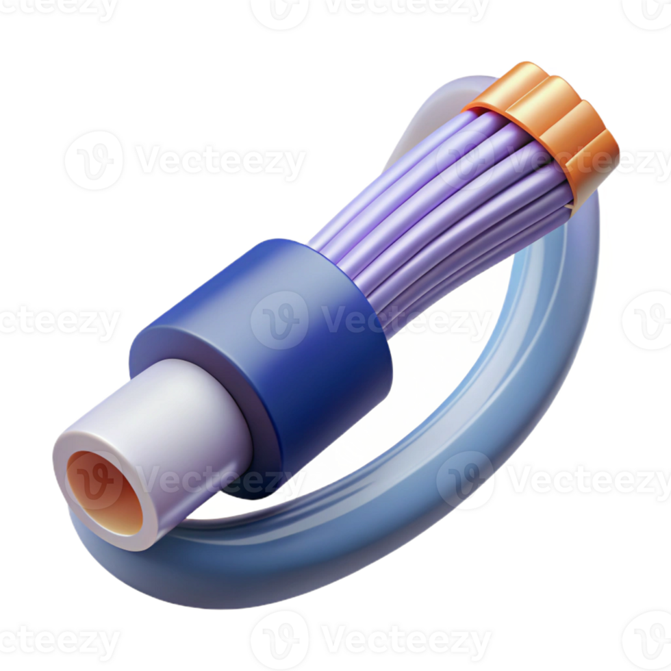 captivating romantic baroque Fiber optic cable, high-speed internet, with Transparent Background masterfully captured png
