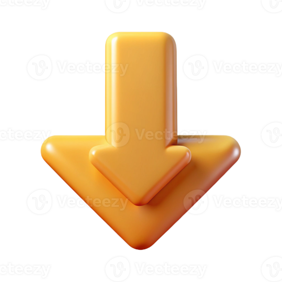 ethereal elegant A stylized download icon, with a downward-pointing arrow with Transparent Background exclusive png