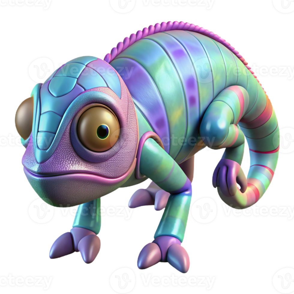 elegant timeless Ultra-detailed, photorealistic isolated cutout of a biomechanical chameleon skin with color-changing pixels with Transparent Background png