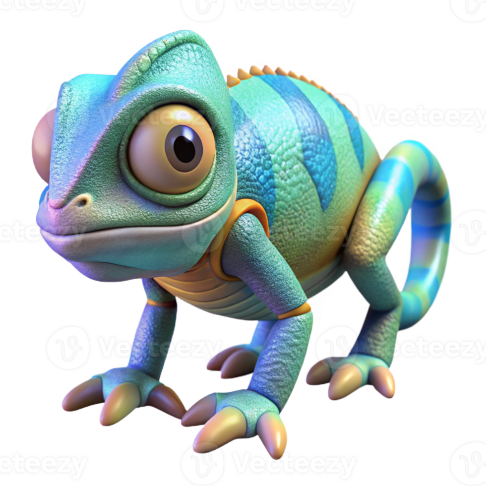 distinguished impressionist Ultra-detailed, photorealistic isolated cutout of a biomechanical chameleon skin with color-changing pixels with Transparent Background studio quality png