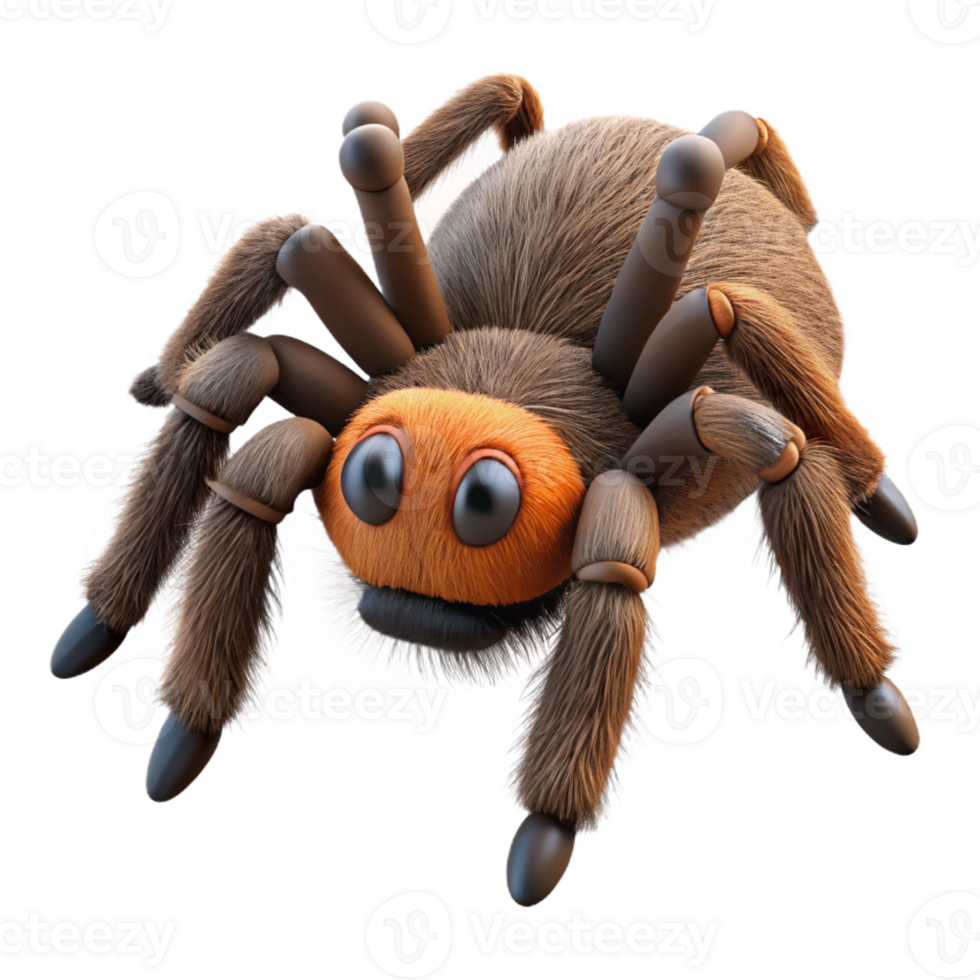 dazzling exceptional Spider, tarantula, hairy legs with Transparent Background png