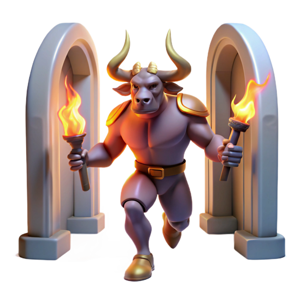 stunning modern A Powerful Minotaur Half Man Half Bull premium png
