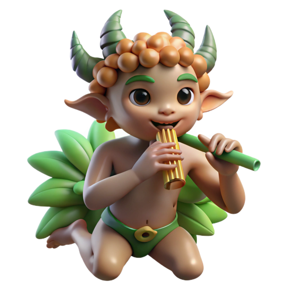 extraordinary classic A Mischievous Satyr Playing a Pan Flute 4K png