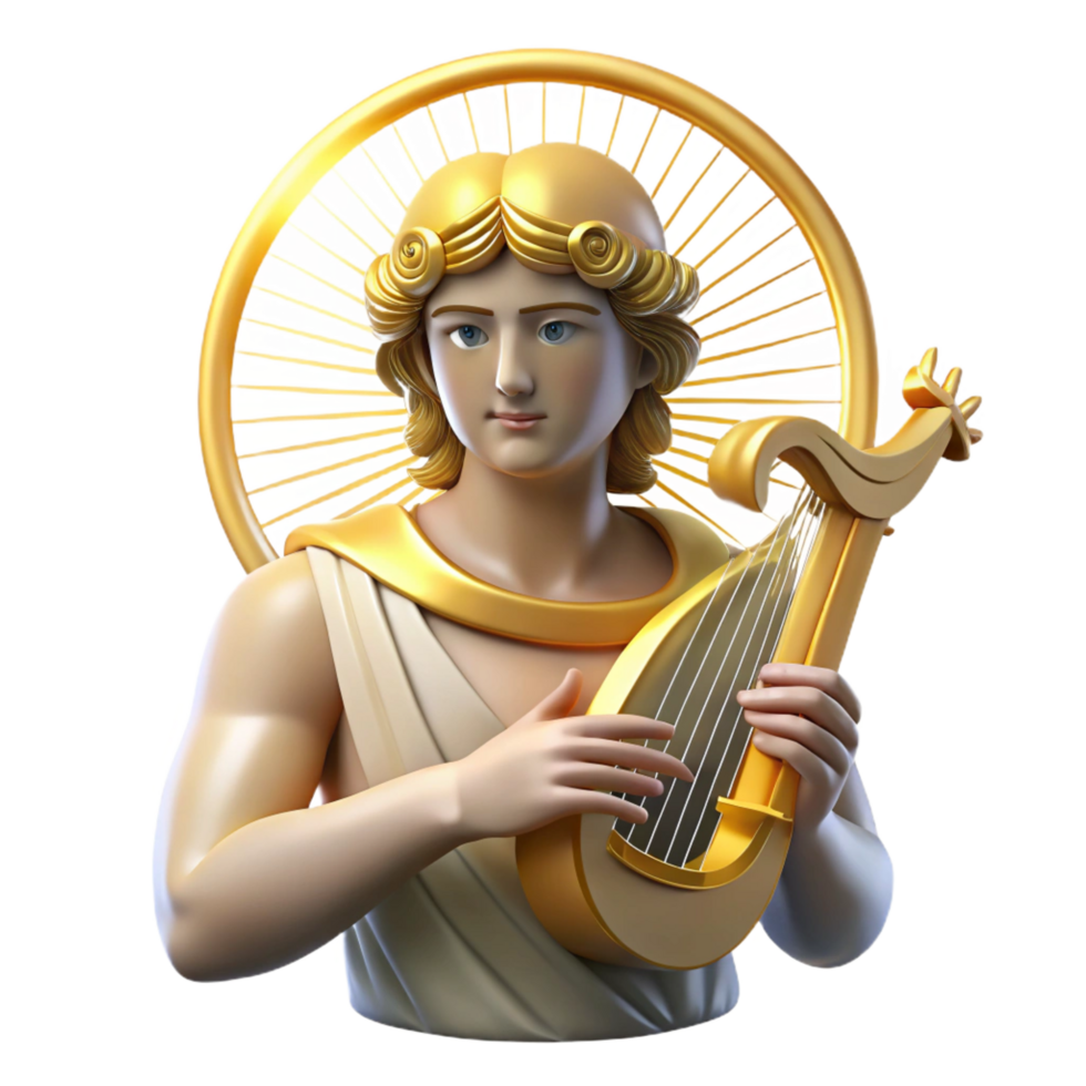 magnificent modern A Radiant Apollo the Greek God of Music premium png
