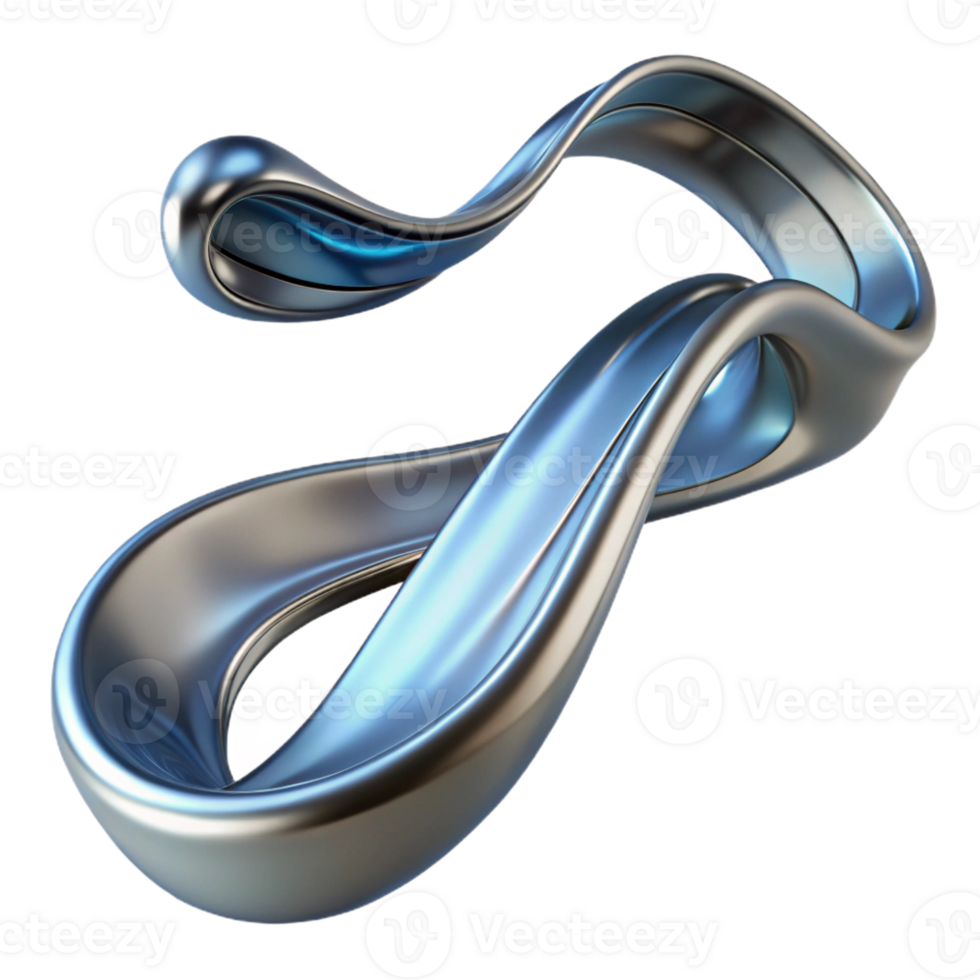 dazzling energetic art deco A flowing ribbon of liquid metal with Transparent Background masterfully captured png