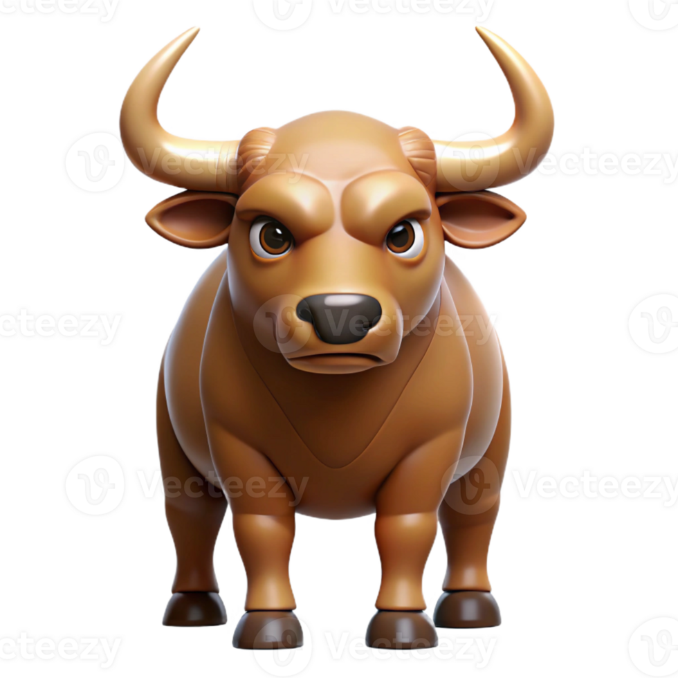 dazzling retro Minotaur, bull-headed creature with Transparent Background high resolution png