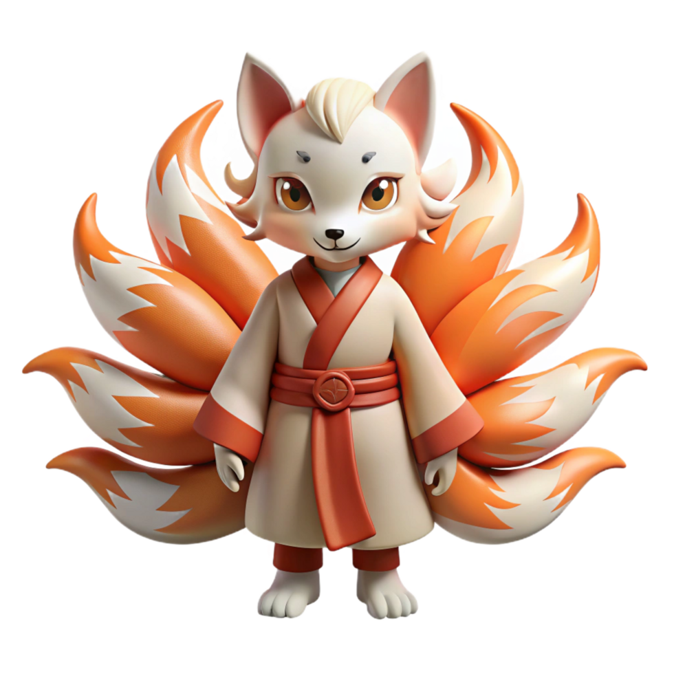 impressive creative A Benevolent Kitsune the Japanese Fox 4K png