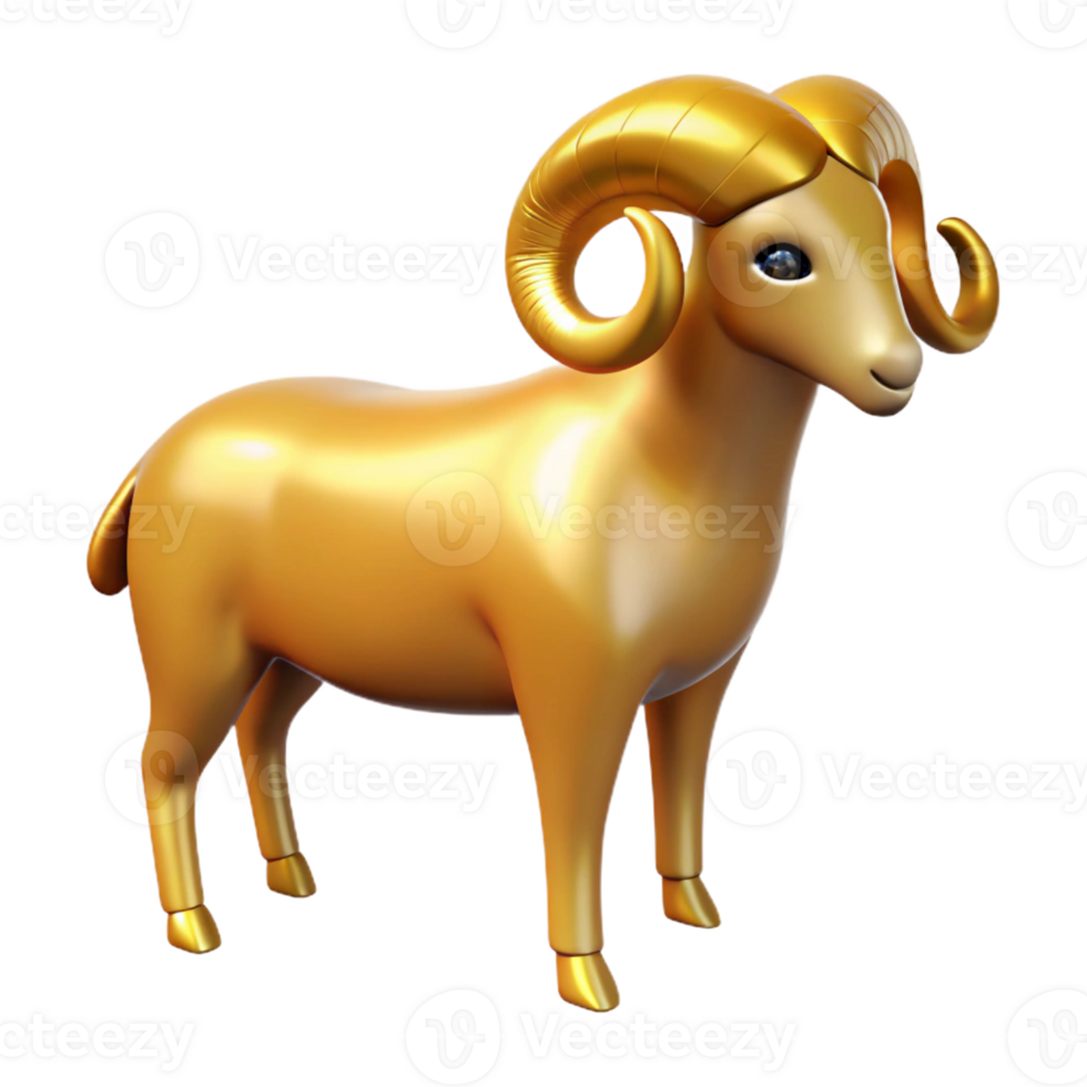 captivating remarkable Hyper-specific, professional render, isolated cutout of a single, golden Fleece of the Ram with Transparent Background png