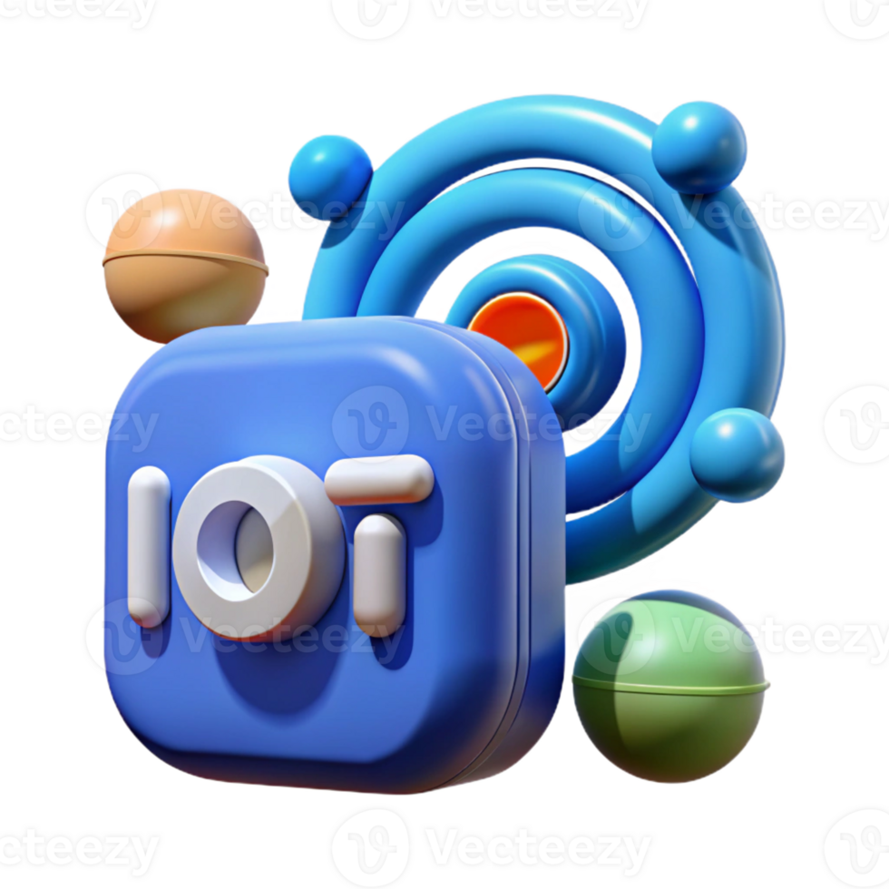 exquisite artistic Internet of Things IoT sensor, connected devices, with Transparent Background original png