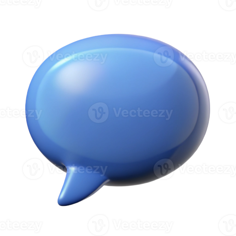 alluring remarkable A single, stylized speech bubble icon with Transparent Background png