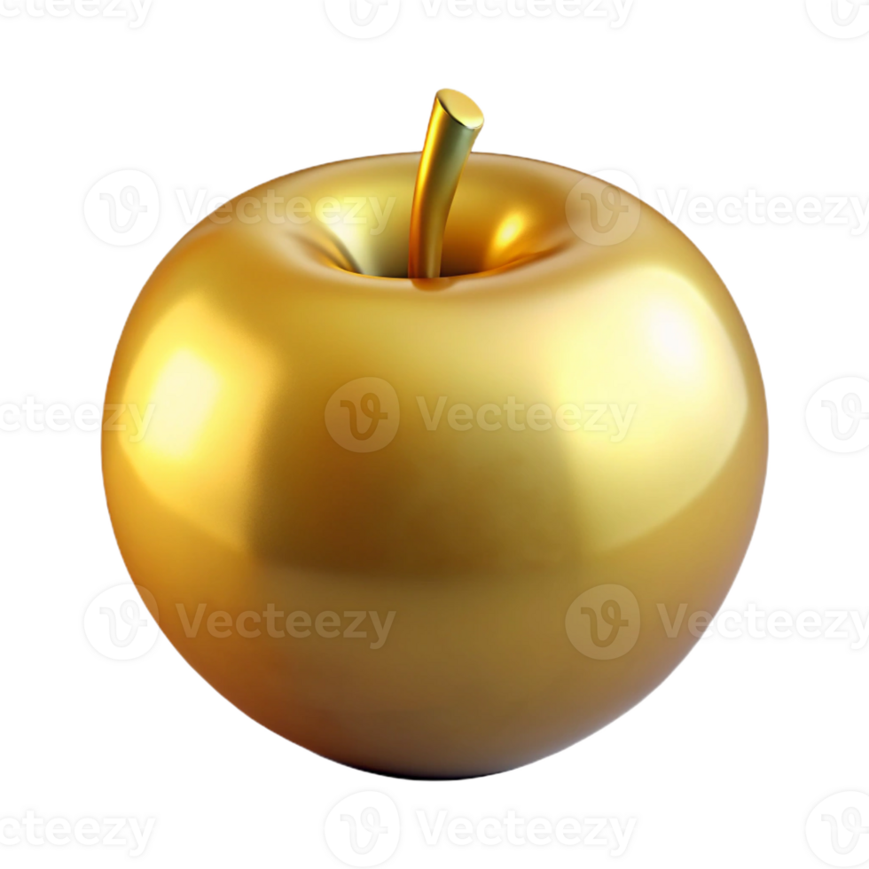 dynamic pristine Golden Apple of Discord with Transparent Background studio quality png