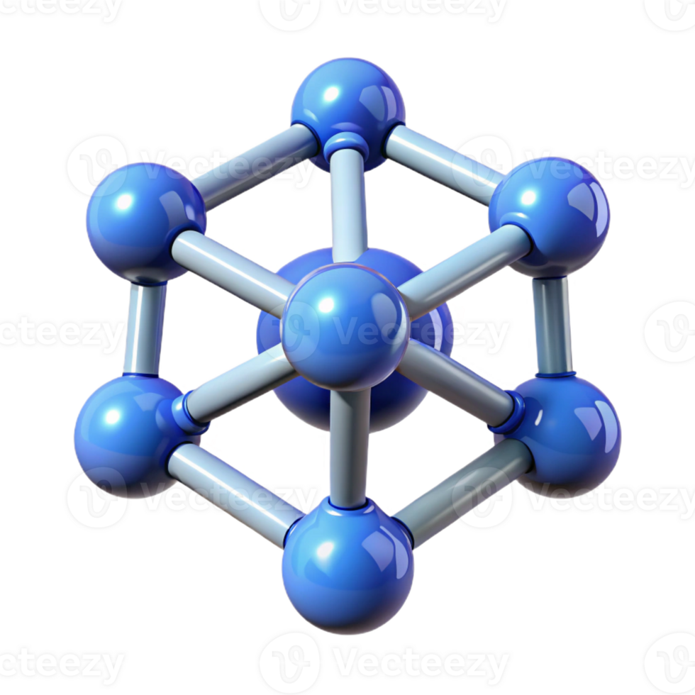 dramatic mysterious minimalist Nanotechnology molecule, nanomaterials, with Transparent Background museum quality png