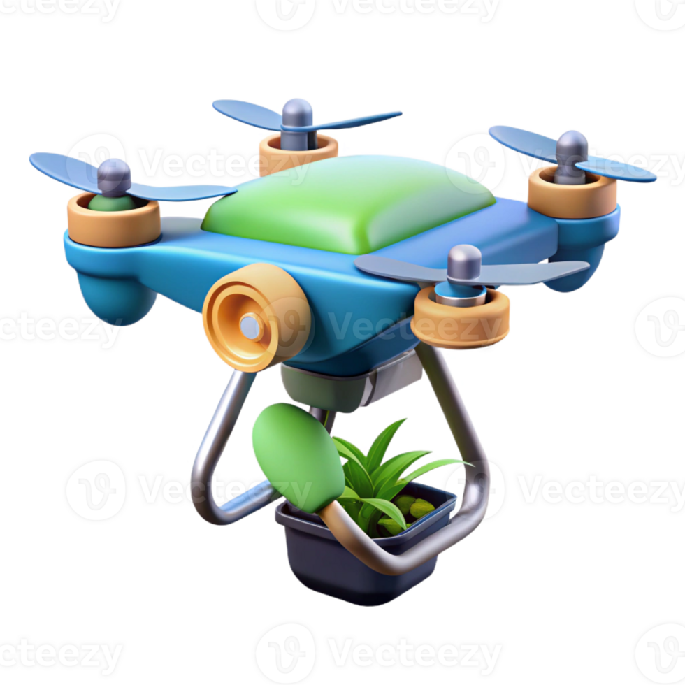 bold splendid Agricultural technology drone, precision agriculture, with Transparent Background professional png