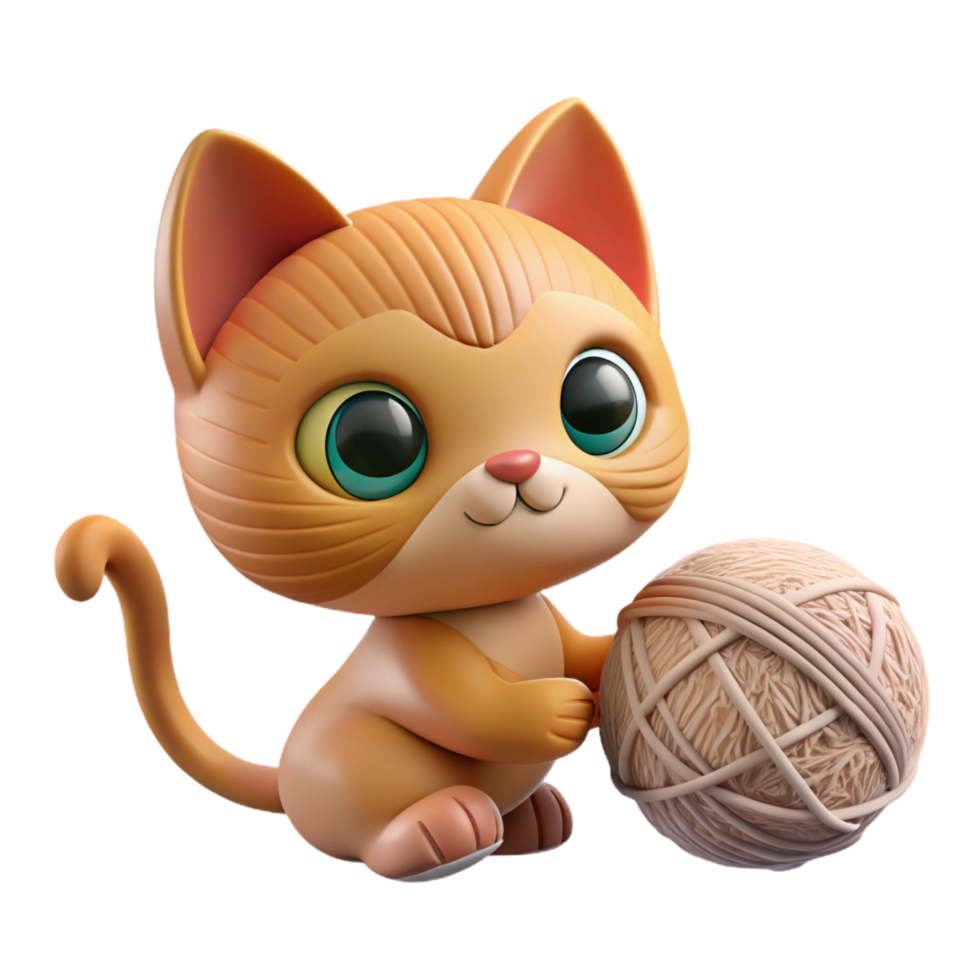 dramatic traditional A Playful Kitten Batting at a Ball of professional png
