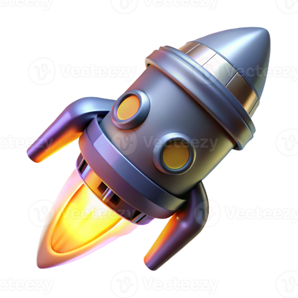 beautiful melancholic impressionist Spaceship engine nozzle with glowing plasma exhaust with Transparent Background impeccable png
