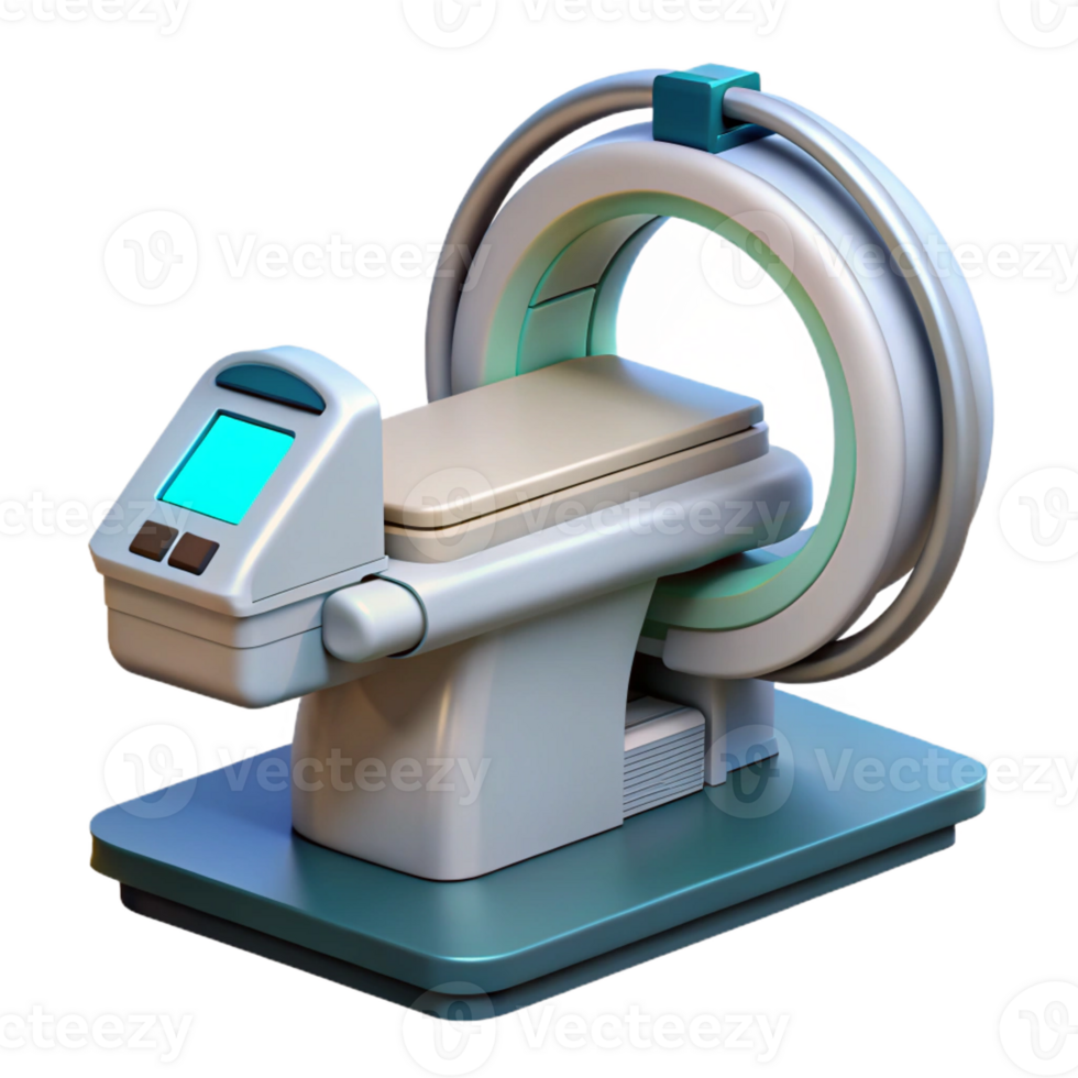 coveted avant-garde Advanced medical scanner with digital display and sensors with Transparent Background expertly shot png