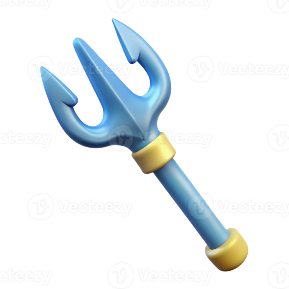 exemplary victorian Trident of Poseidon, with Transparent Background masterfully captured png