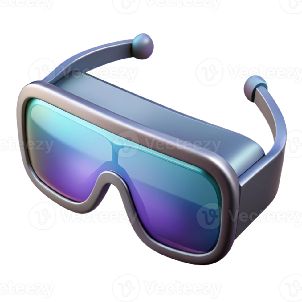 ethereal dramatic Augmented reality glasses, sleek design, transparent display with Transparent Background fine detail png