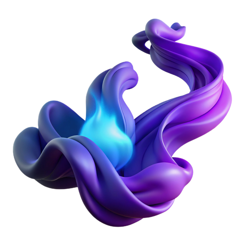 serene abstract Flowing Ribbons of Smoke Like Textures detailed png