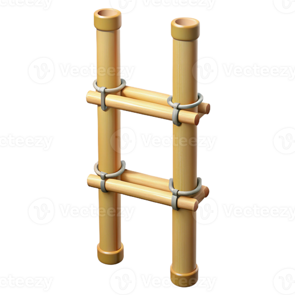 beautiful gothic Professional render, hyper-specific, isolated cutout of a single, bamboo scaffolding pole with Transparent Background handcrafted png
