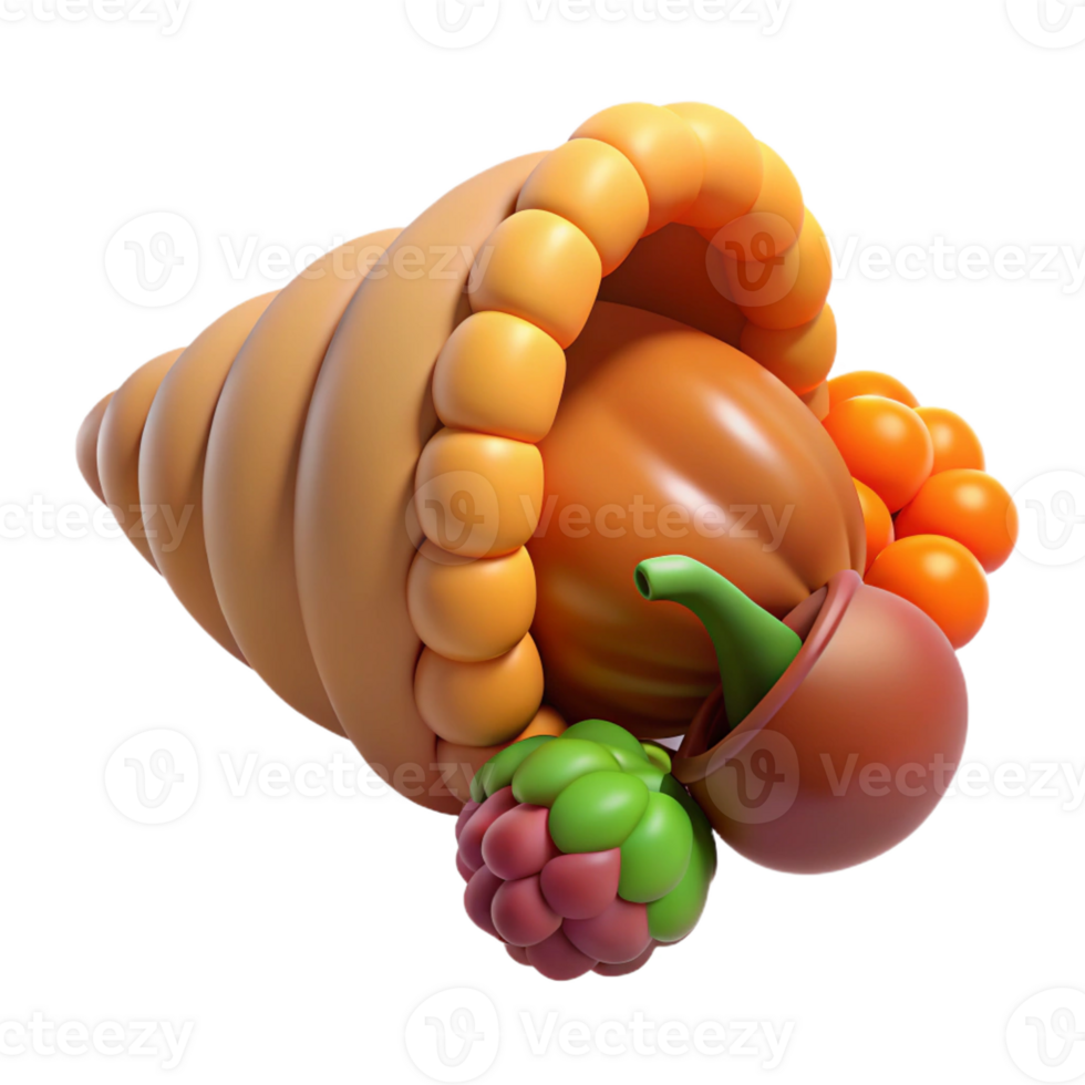alluring urban Cornucopia, horn of plenty, with Transparent Background refined png