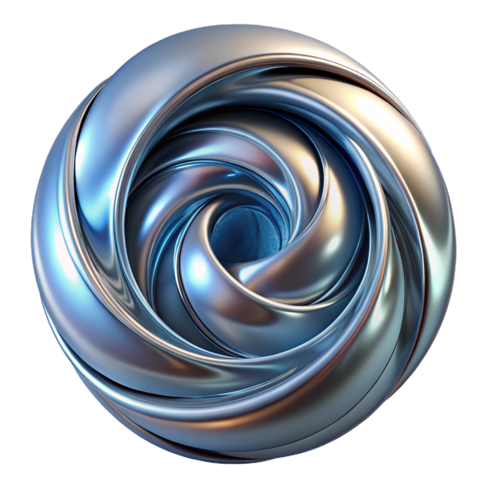 vibrant contemporary A Swirling Vortex of Liquid Metal genuine png