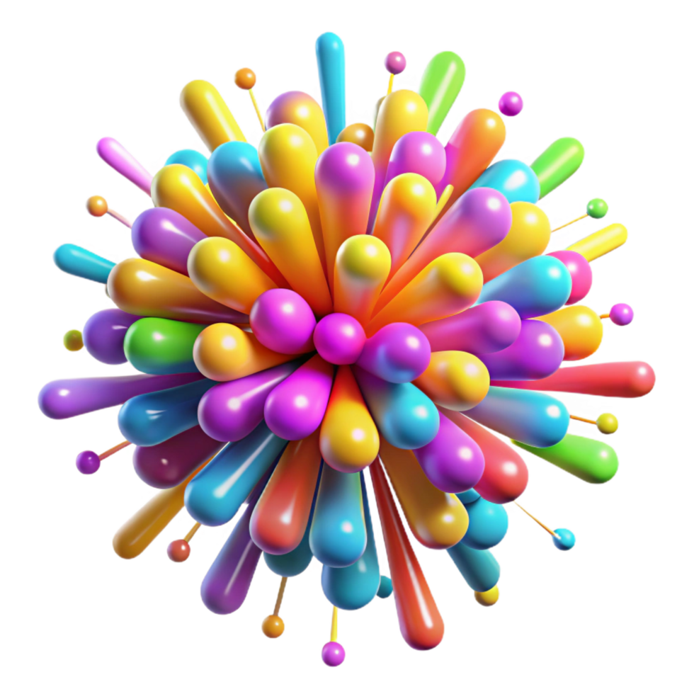 beautiful contemporary A Chaotic Explosion of Colorful Confetti authentic png