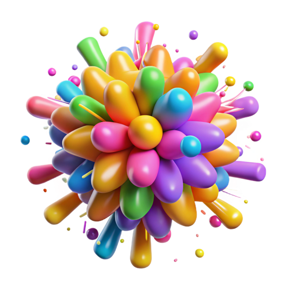 elegant vintage A Chaotic Explosion of Colorful Confetti original png