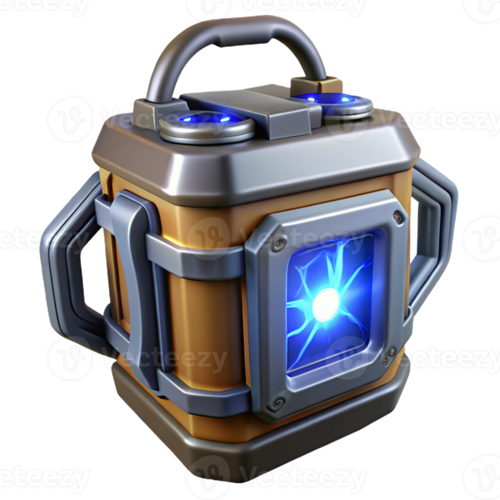 enchanting coastal Portable energy shield generator with glowing energy field with Transparent Background top-tier png
