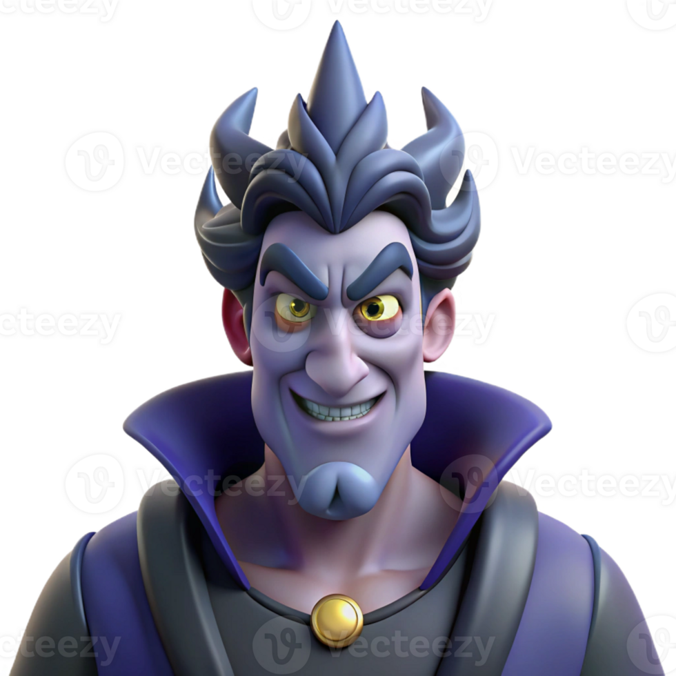 dramatic ethereal minimalist Hades, God of the Underworld, stern expression, with Transparent Background expertly shot png