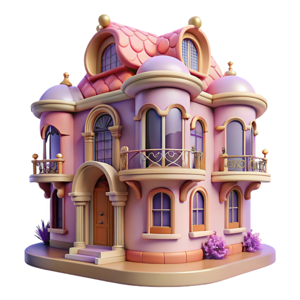 serene minimalist Art Nouveau Townhouse Floral high quality png