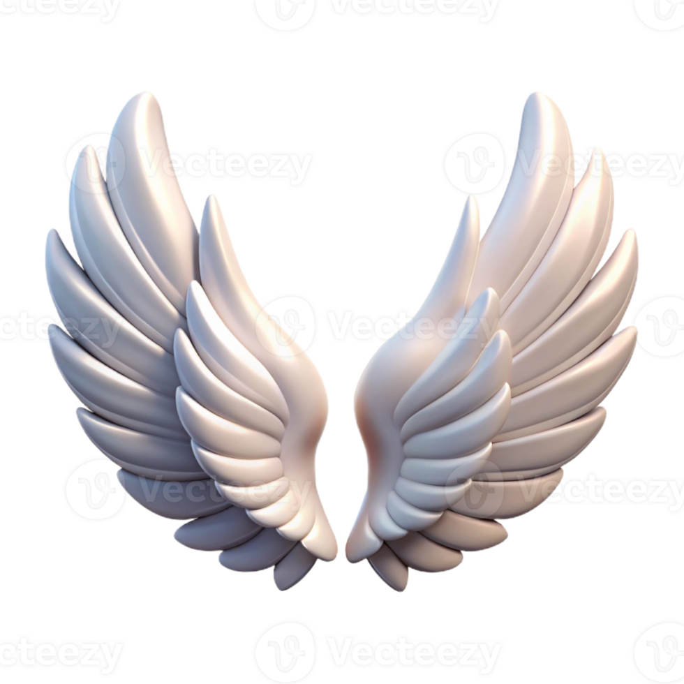 alluring rustic A pair of feathered wings, angelic, pristine white with Transparent Background top-tier png