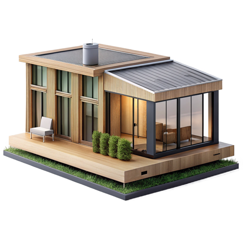 beautiful contemporary Prefabricated Modular Home Sustainable original png