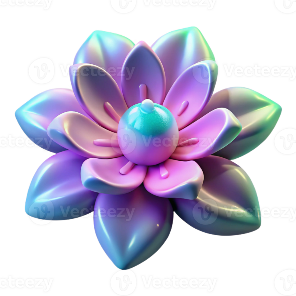 enchanting timeless Photorealistic, ultra-detailed, hyper-specific professional render of a single, genetically modified alien flower with luminous petals with Transparent Background png