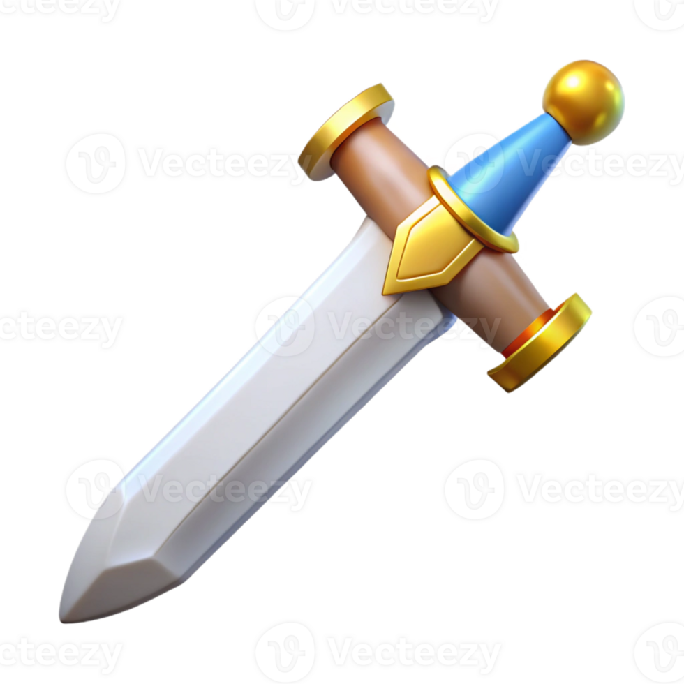 ethereal captivating Excalibur, King Arthur's legendary sword, with Transparent Background impeccable png