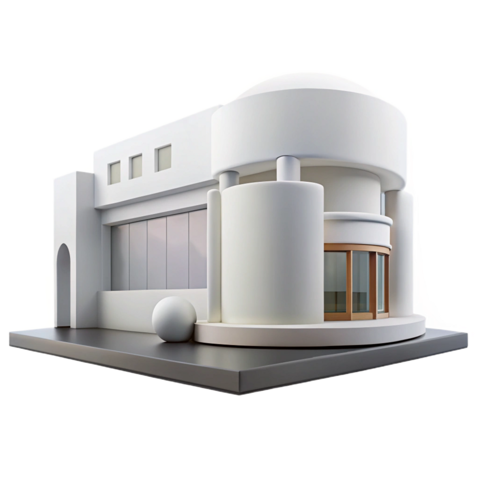 serene minimalist Modern Art Museum Minimalist Design 4K png