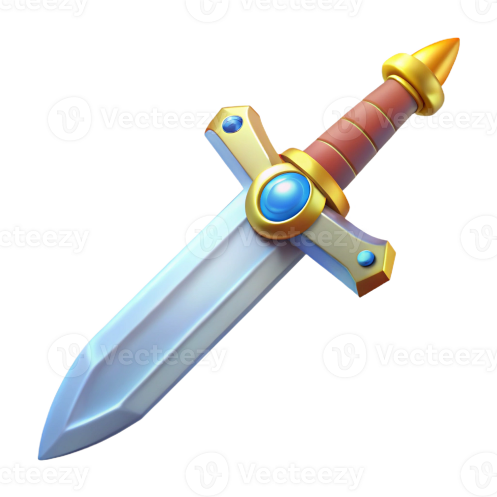 alluring sought-after Excalibur, King Arthur's sword, with Transparent Background png