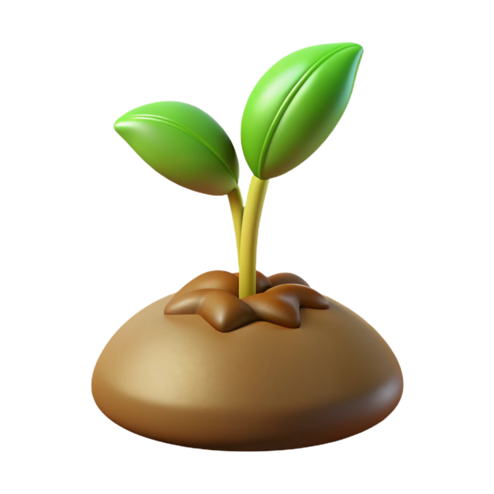 magnificent abstract Seedling Sprouting from original png