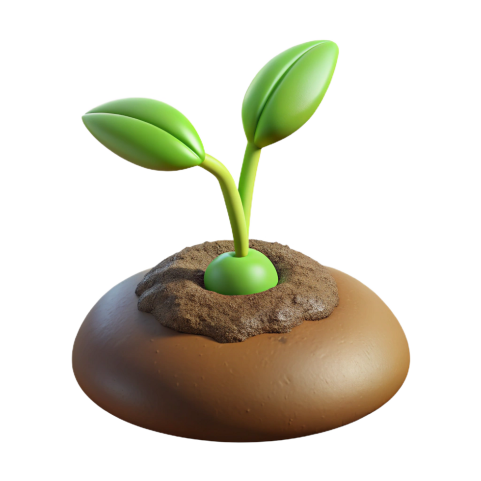 serene traditional A Sprouting Seedling Emerging from the high quality png