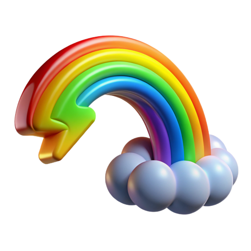 impressive artistic A Vibrant Rainbow Arcing Across a Stormy 4K png