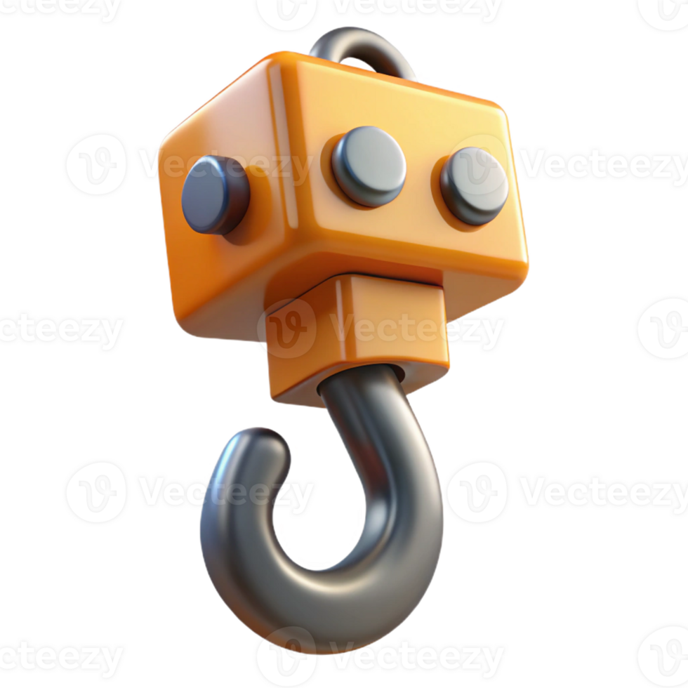 dreamy beautiful Construction crane hook with Transparent Background refined png