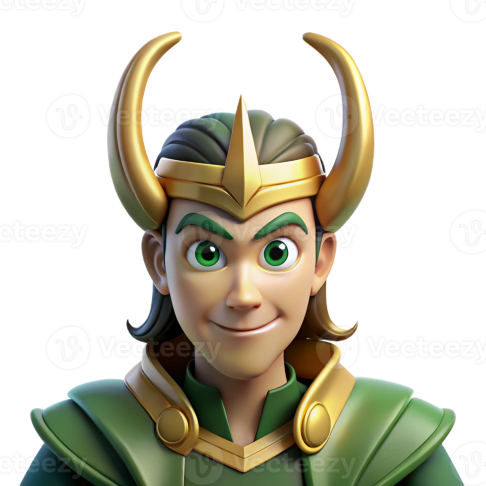 coveted vintage Loki, Norse trickster god, with Transparent Background gallery standard png